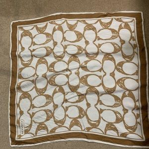 brown coach logo scarf 24x24”